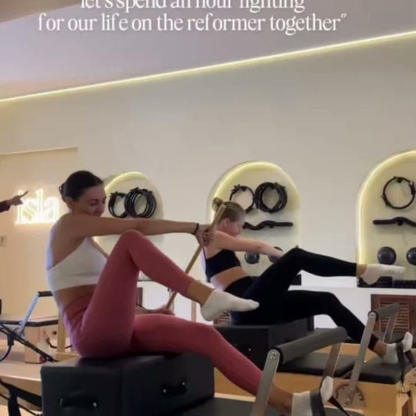 Adult friendship: an hour on the reformer together at Isla